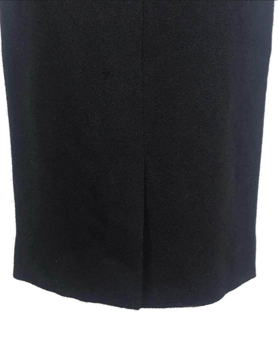 CHRISTIAN DIOR Veste blazer en laine noire et jupe fourreau taille 8 avec étiquette  en vente 7