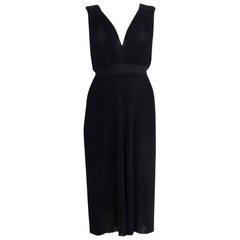 CHRISTIAN DIOR Schwarzes Kleid aus Wollmischung SLEEVELESS mit VERZIERTES NIT Kleid M