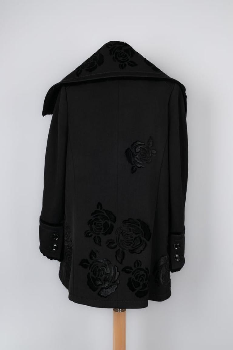 Christian Dior Black Wool Coat, 2005 In Excellent Condition In SAINT-OUEN-SUR-SEINE, FR