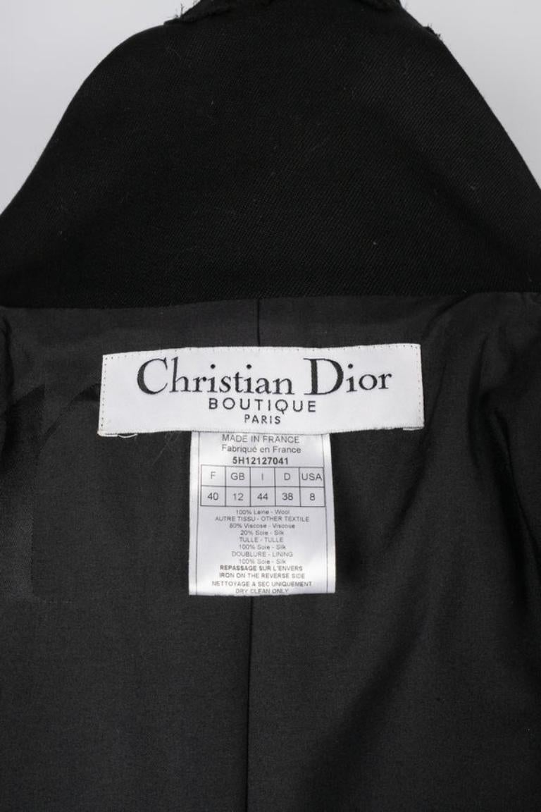 Christian Dior Black Wool Coat, 2005 5
