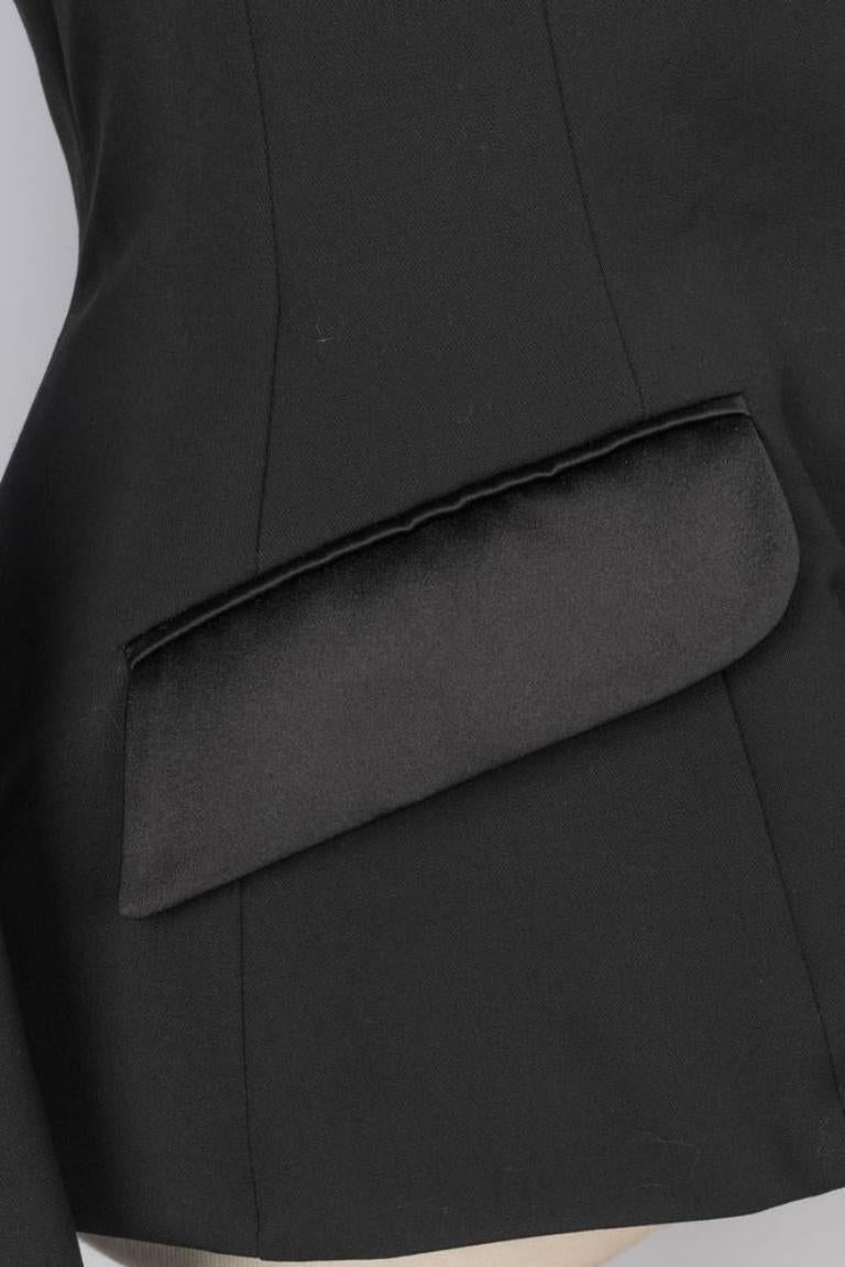 Christian Dior Schwarze Wolljacke, 2005 im Angebot 3