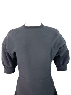 Christian Dior Black Wool Midi  Dress, Size 6