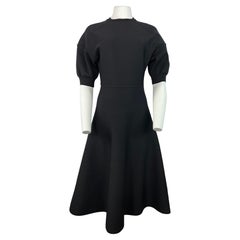 Christian Dior Black Wool Midi  Dress, Size 6