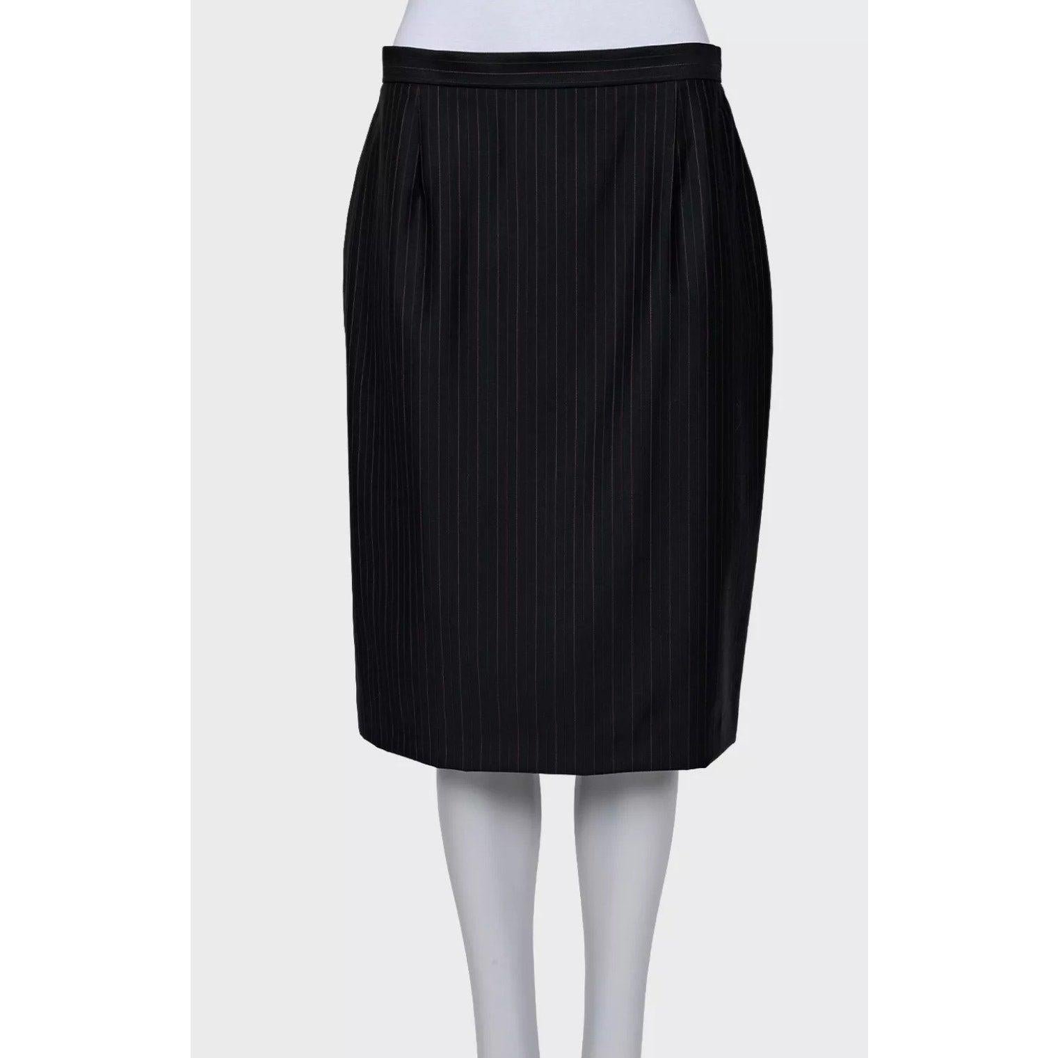 Christian Dior Abito gessato in lana nera Sz. FR44 / XXL In condizioni buone in vendita a Krakow, PL