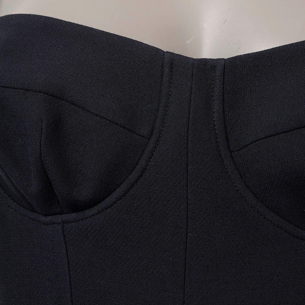 CHRISTIAN DIOR black wool silk 2018 BUSTIER MINI Romper Jumpsuit 38 S For Sale 2