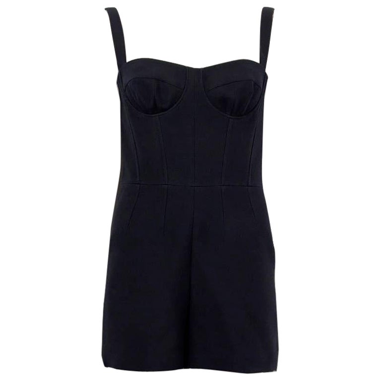 CHRISTIAN DIOR - Tuta in lana e seta 2018 BUSTIER MINI Romper 38 S