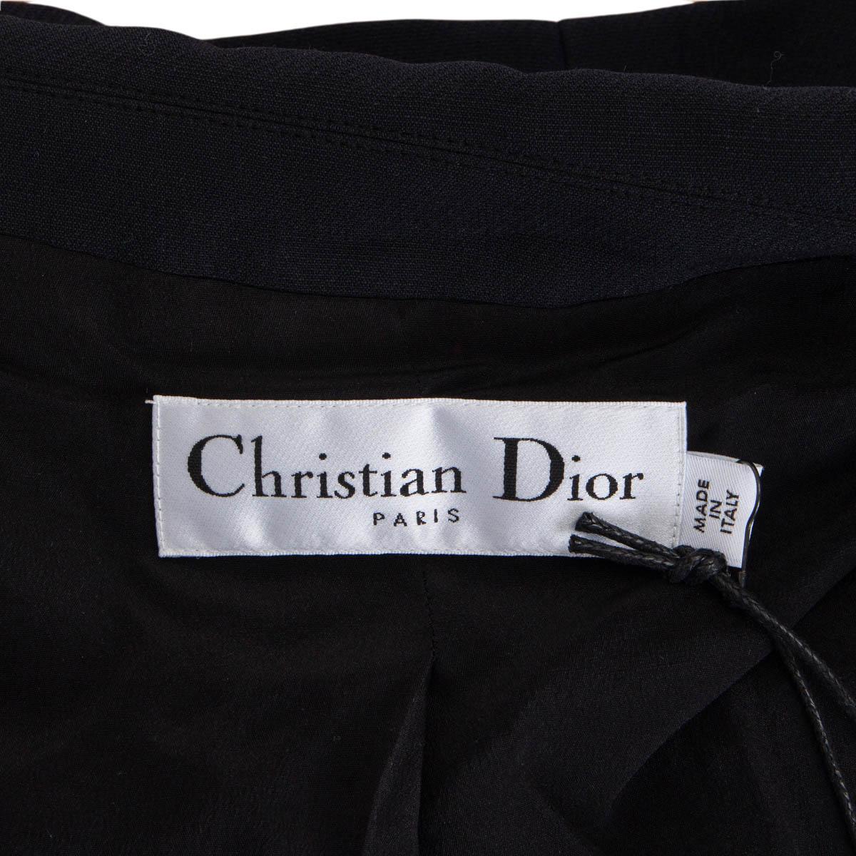 CHRISTIAN DIOR black wool & silk 2019 PORTRAIT BAR Blazer Jacket 40 M 3
