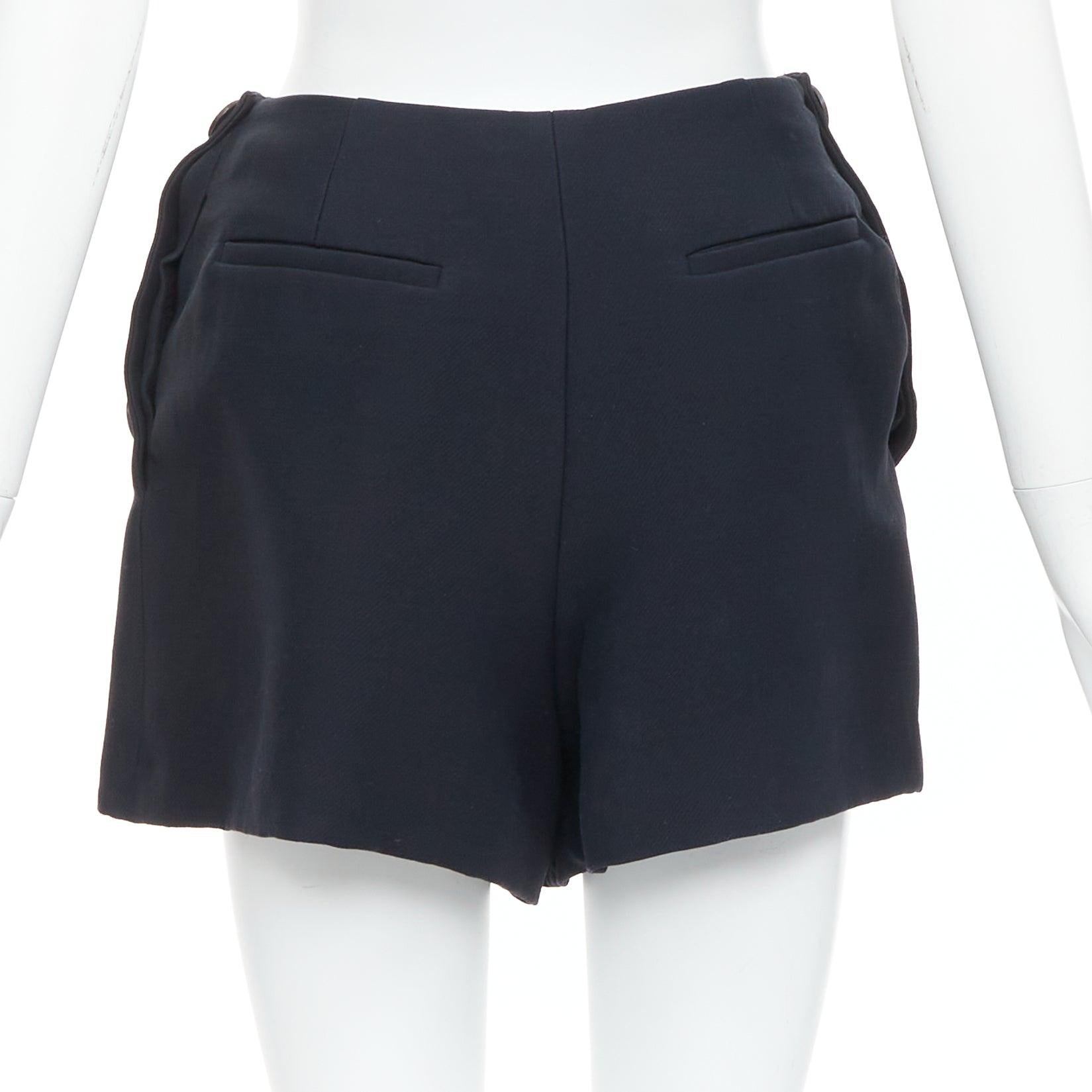 CHRISTIAN DIOR - Gonna a pieghe in lana e seta nera FR34 XXS In condizioni ottime in vendita a Hong Kong, NT