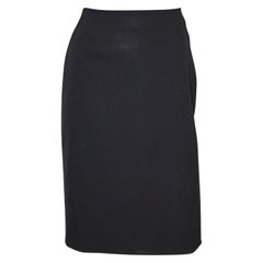Christian Dior Black Wool Skirt Size 10