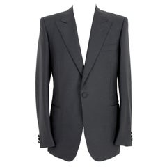 Used Christian Dior Black Wool Tuxedo Jacket 1970s