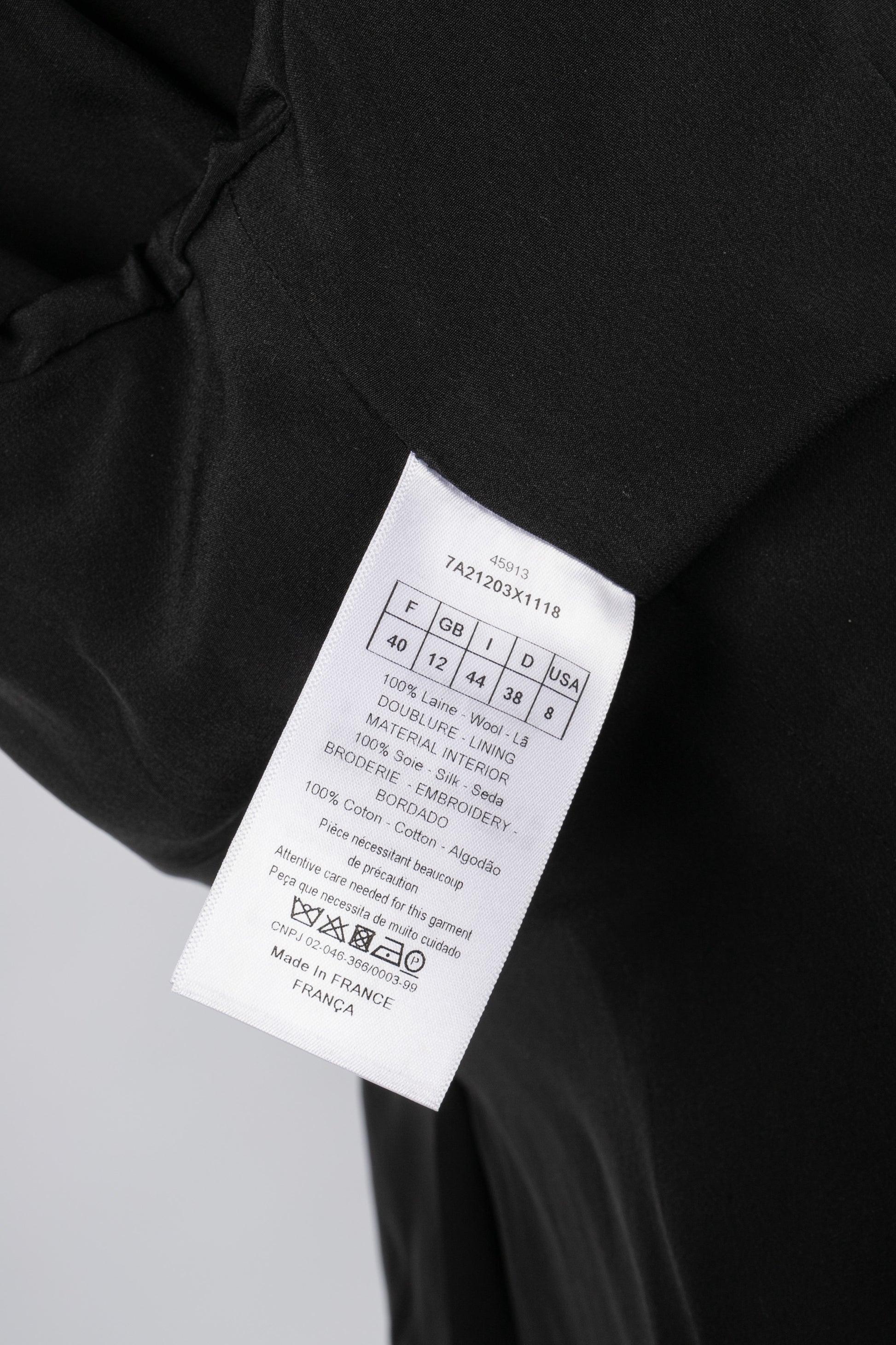 Christian Dior Black Woolen Jacket, 2017 For Sale 5