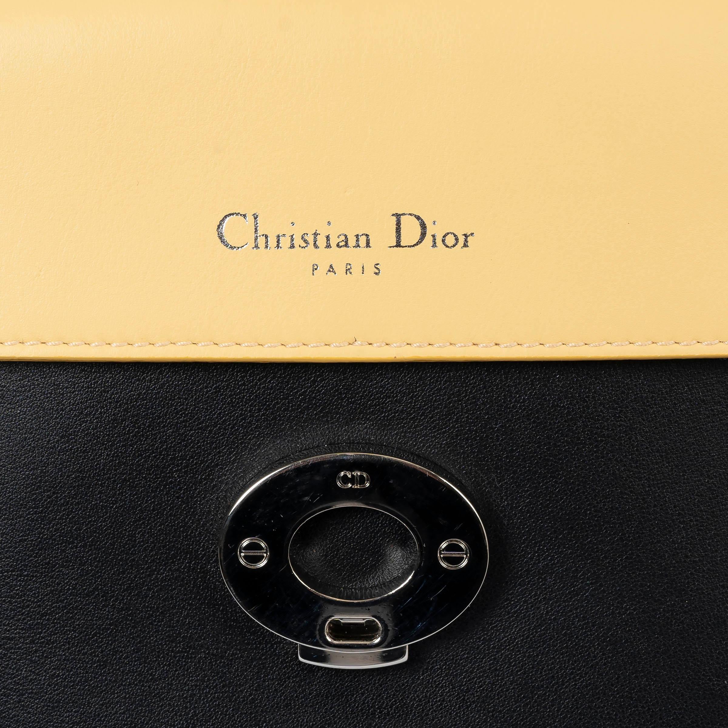 CHRISTIAN DIOR noir jaune gris 2015 BE DIOR SMALL Sac en vente 3