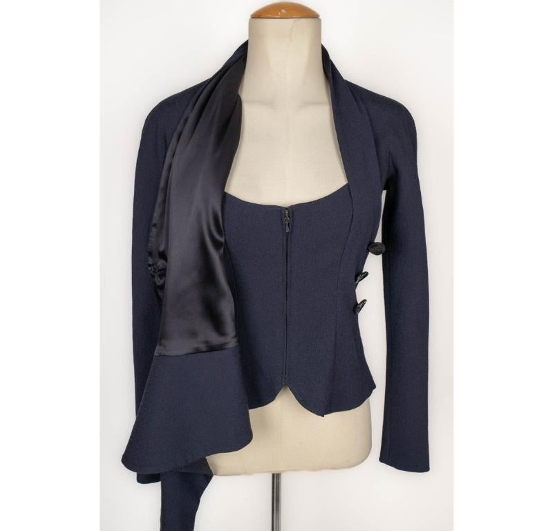 Women's Christian Dior Blended Cotton Asymmetrical Jacket For Sale
