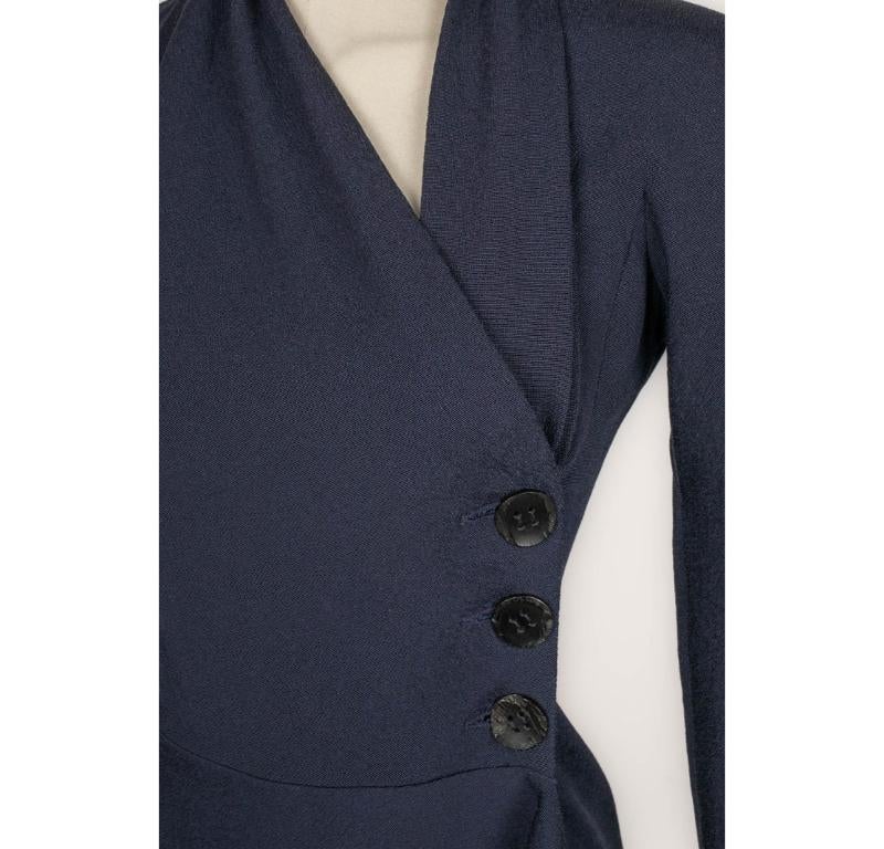 Christian Dior Blended Cotton Asymmetrical Jacket For Sale 2