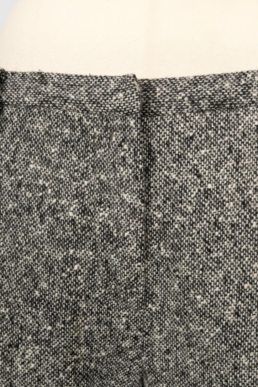 Pantalon en laine mélangée doublé de soie Christian Dior en vente 1