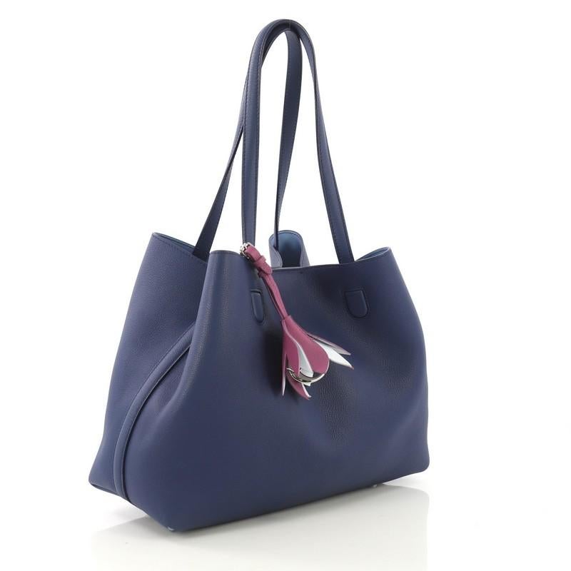 Purple Christian Dior Blossom Handbag Leather Medium 
