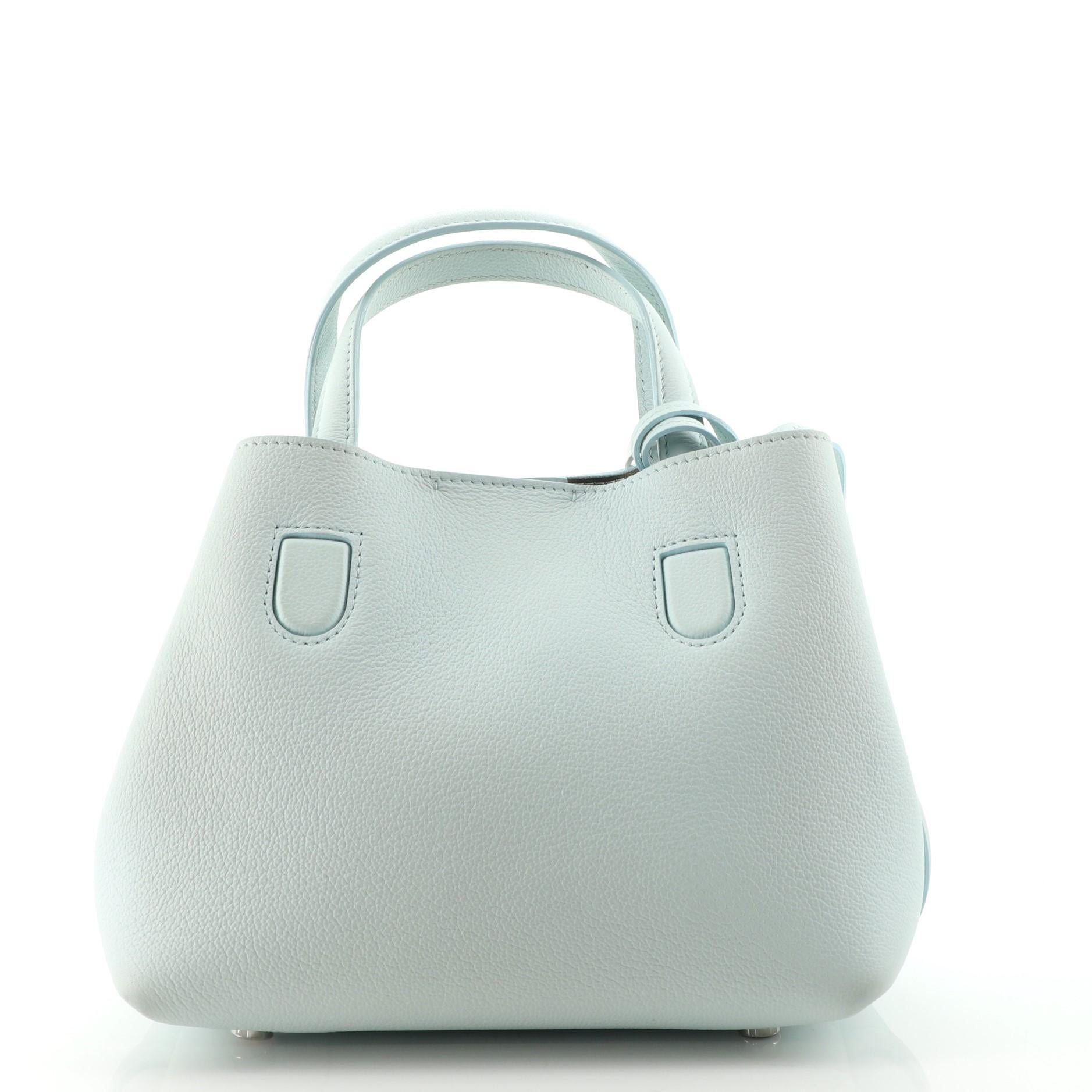 Gray Christian Dior Blossom Handbag Leather Small