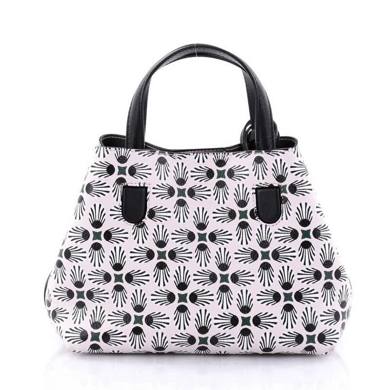 Gray Christian Dior Blossom Handbag Printed Leather Medium