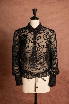 Christian Dior blouse 'zipped and ripped' by John Galliano Summer 2001