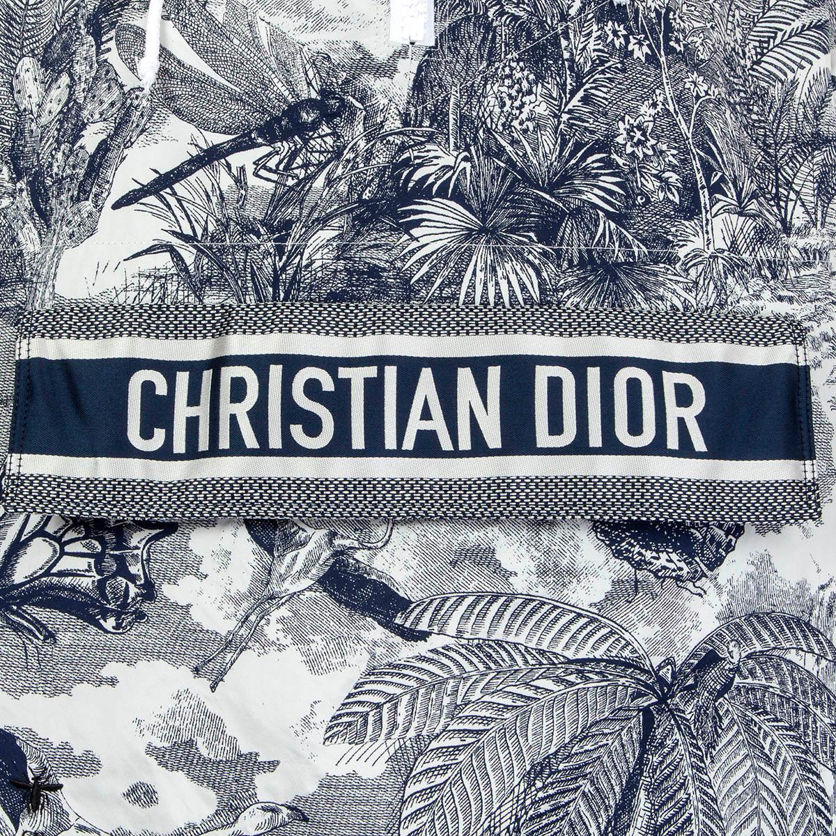 CHRISTIAN DIOR bleu 2020 TOILE DE JOUY TROPICALIA TECH TAFFETA Anorak Jacket M Pour femmes en vente
