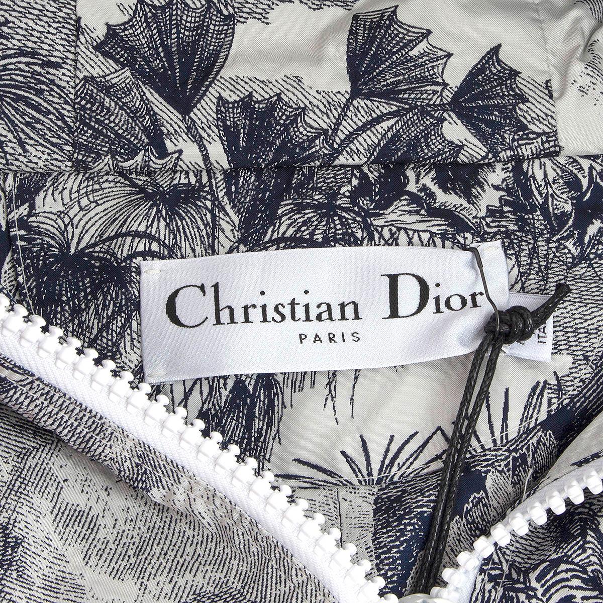 CHRISTIAN DIOR blue 2020 TOILE DE JOUY TROPICALIA TECH TAFFETA Anorak Jacket M For Sale 1