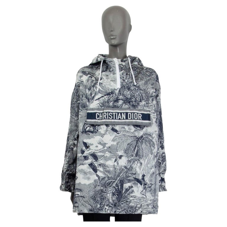 CHRISTIAN DIOR blue 2020 TOILE DE JOUY TROPICALIA TECH TAFFETA Anorak  Jacket M For Sale at 1stDibs