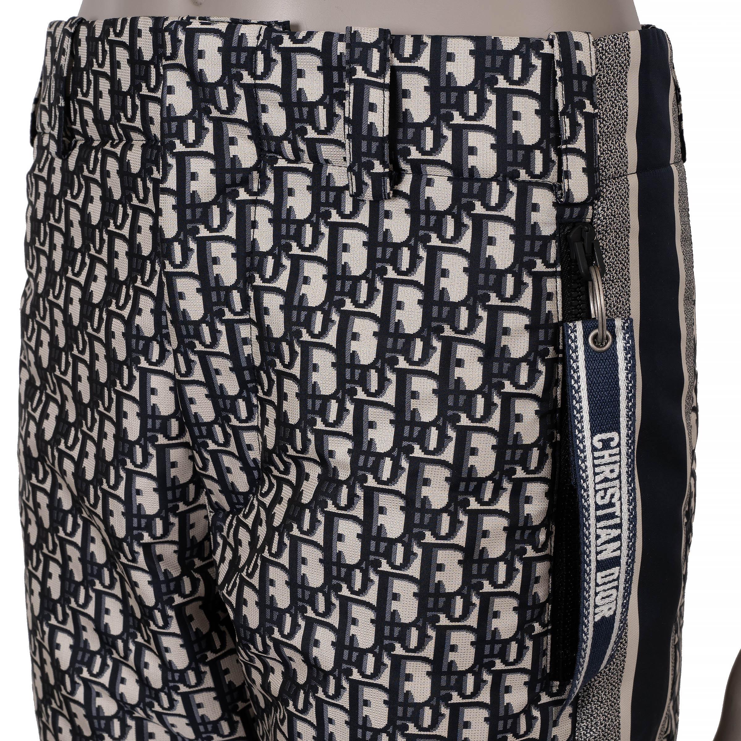 De las mujeres CHRISTIAN DIOR azul 2021 DIORALPS OBLIQUE TAFFETA Pantalones 36 XS en venta
