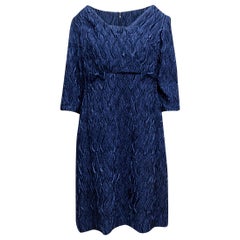  Christian Dior Blue 50s/60s Demi-Couture Dress