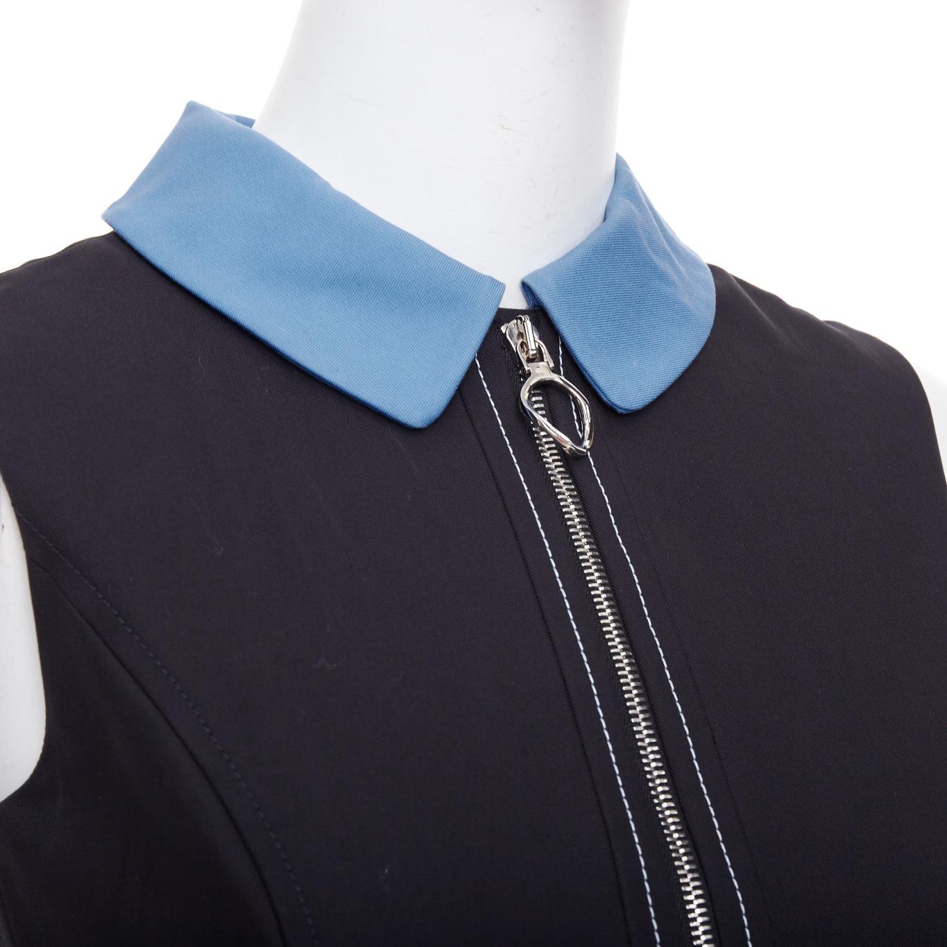 CHRISTIAN DIOR bleu noir coton demi-fermeture éclair A-line soie doublée robe FR34 XS Elle Fanning
Référence : MECG/A00176
Marque : Dior
Vu sur : Elle Fanning
Matériau : Coton
Couleur : noir, bleu
Motif : Solide
Fermeture : Zip
Doublure : Soie