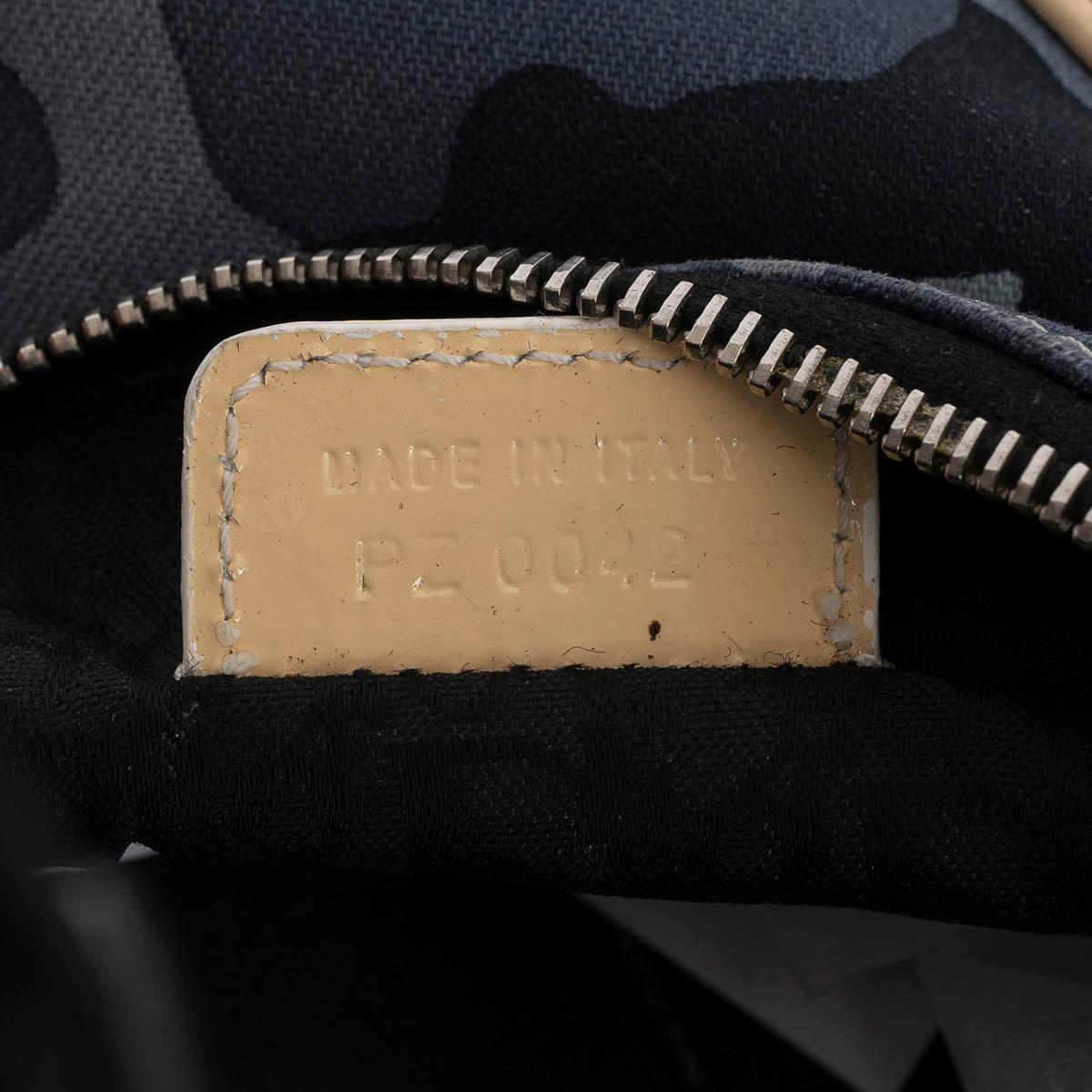 CHRISTIAN DIOR blue canvas 2002 CAMOUFLAGE MINI SADDLE Pochette Bag 4