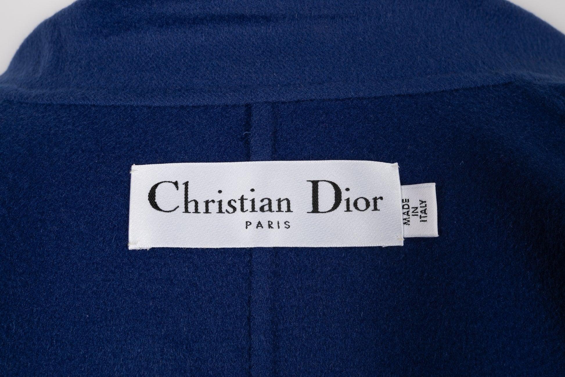Christian Dior Blue Cashmere Jacket, 2014 For Sale 7
