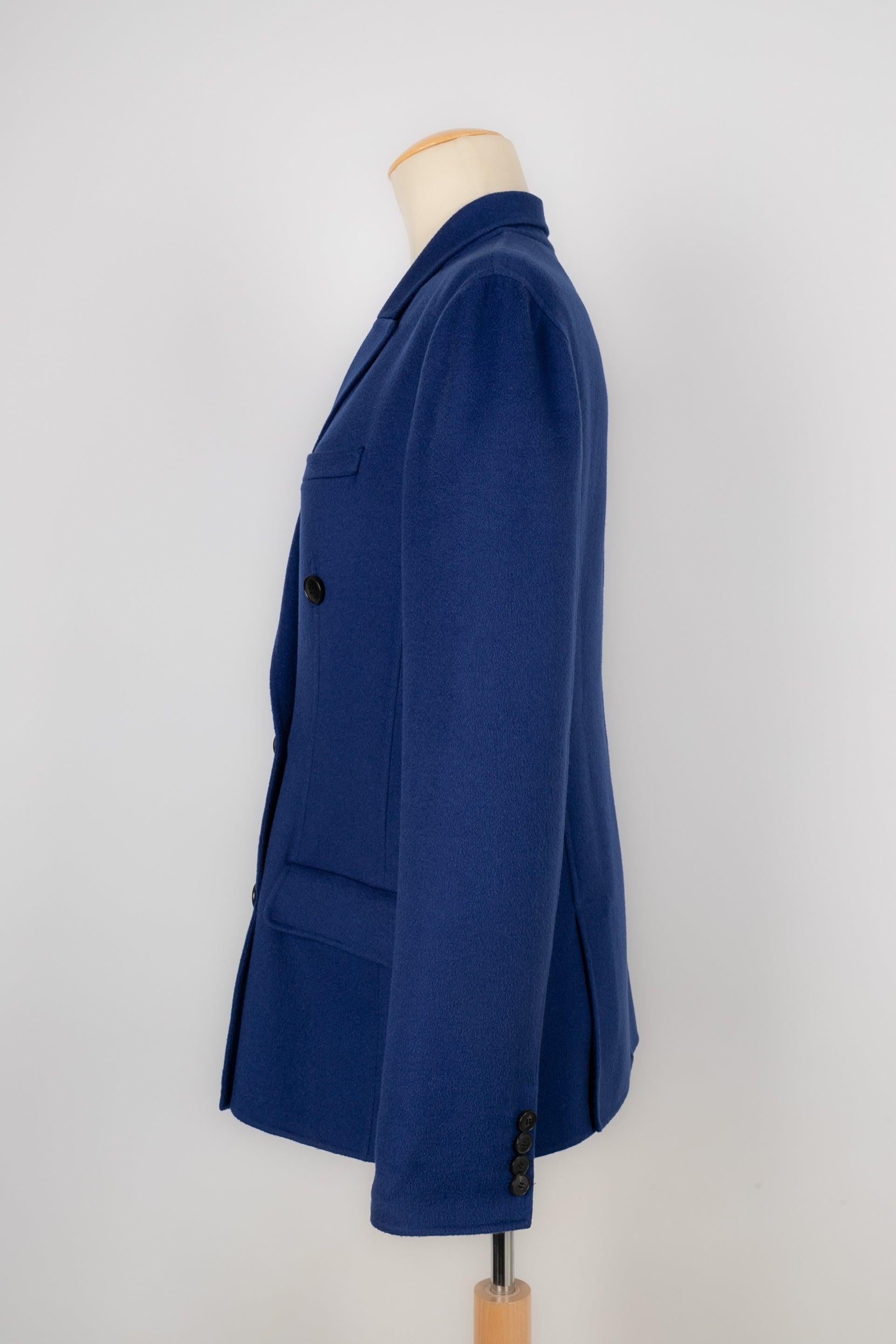 Christian Dior Blue Cashmere Jacket, 2014 In Excellent Condition For Sale In SAINT-OUEN-SUR-SEINE, FR