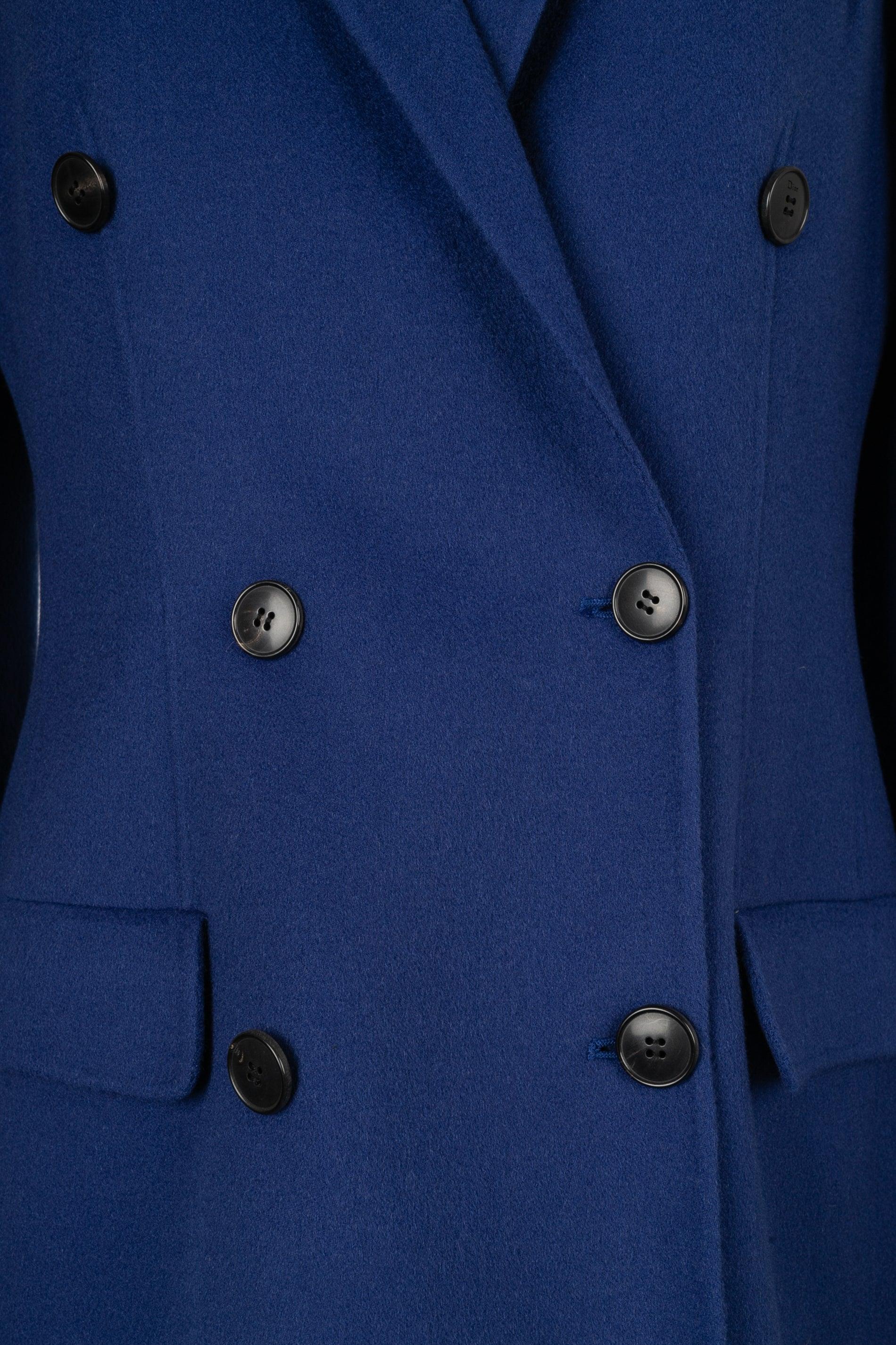 Christian Dior Blue Cashmere Jacket, 2014 For Sale 2