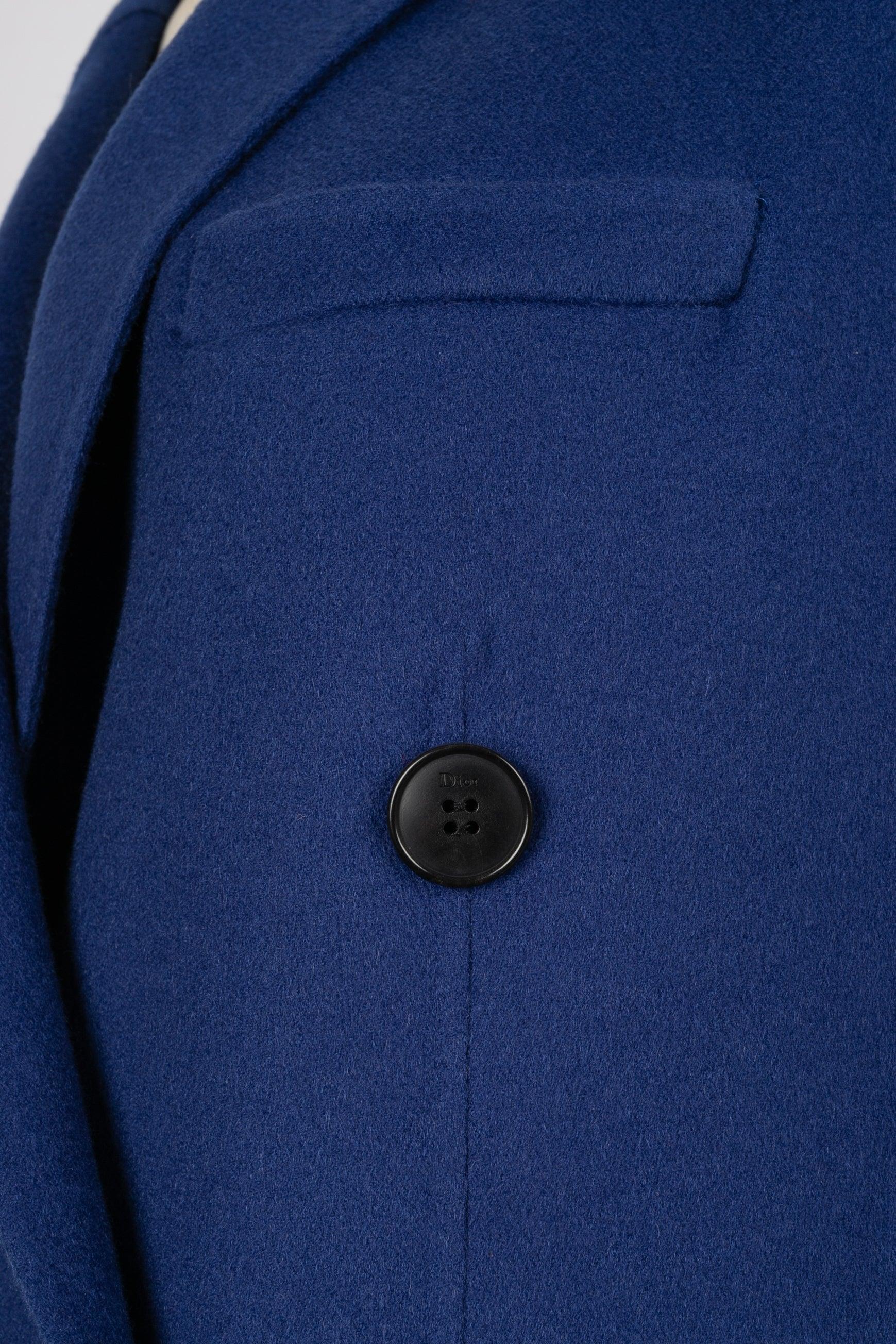 Christian Dior Blue Cashmere Jacket, 2014 For Sale 4