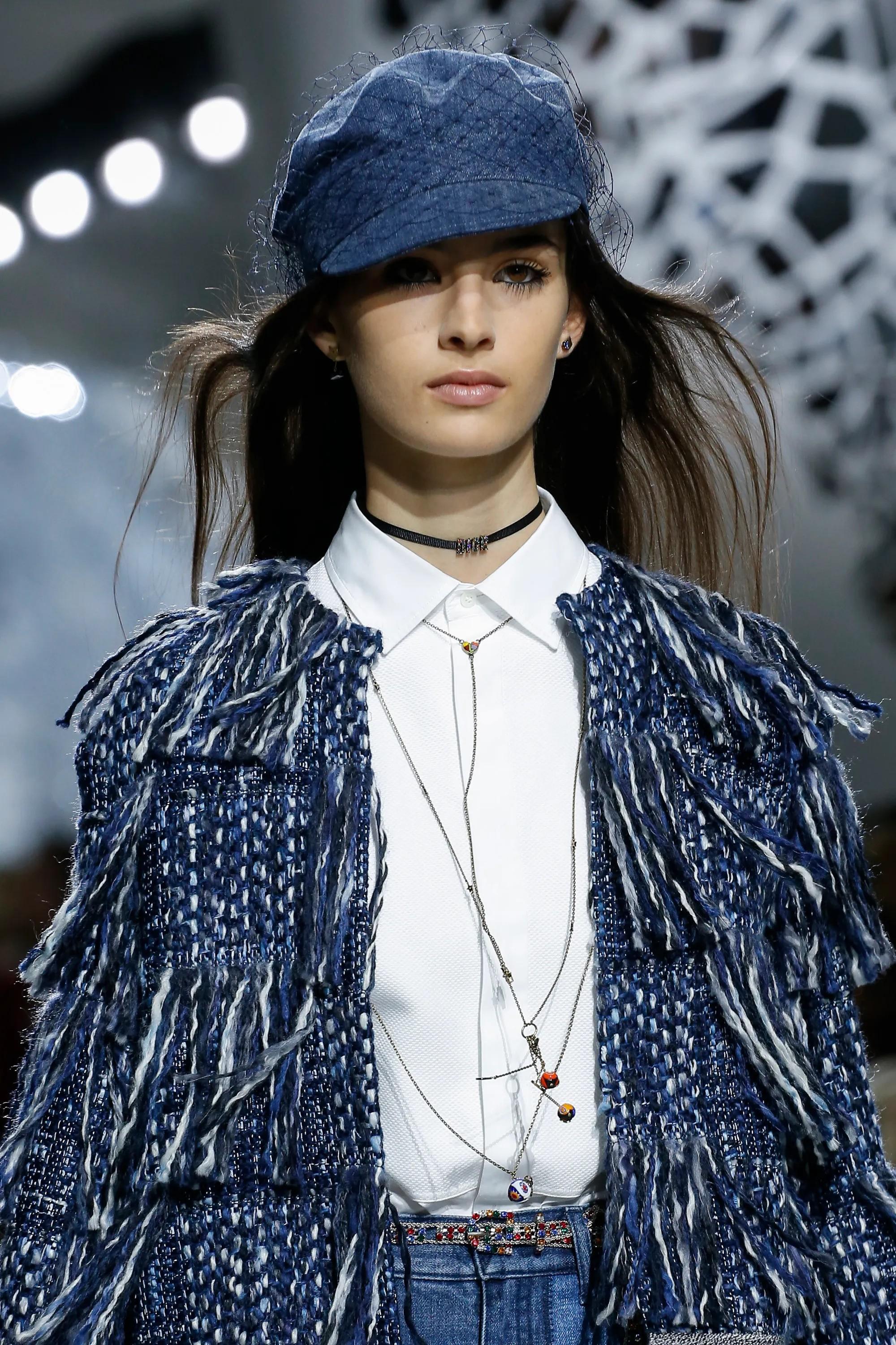 CHRISTIAN DIOR algodón azul 2018 DENIM ARTY Gorra con VAIL Sombrero 57 en venta 5