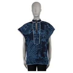 CHRISTIAN DIOR blue cotton 2020 TOILE DE JOUY TROPICALIA TUNIC Shirt 40 M