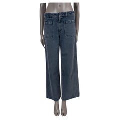 CHRISTIAN DIOR Jeans Pantalon en coton bleu 2021 WIDE-LEG DENIM 38 S