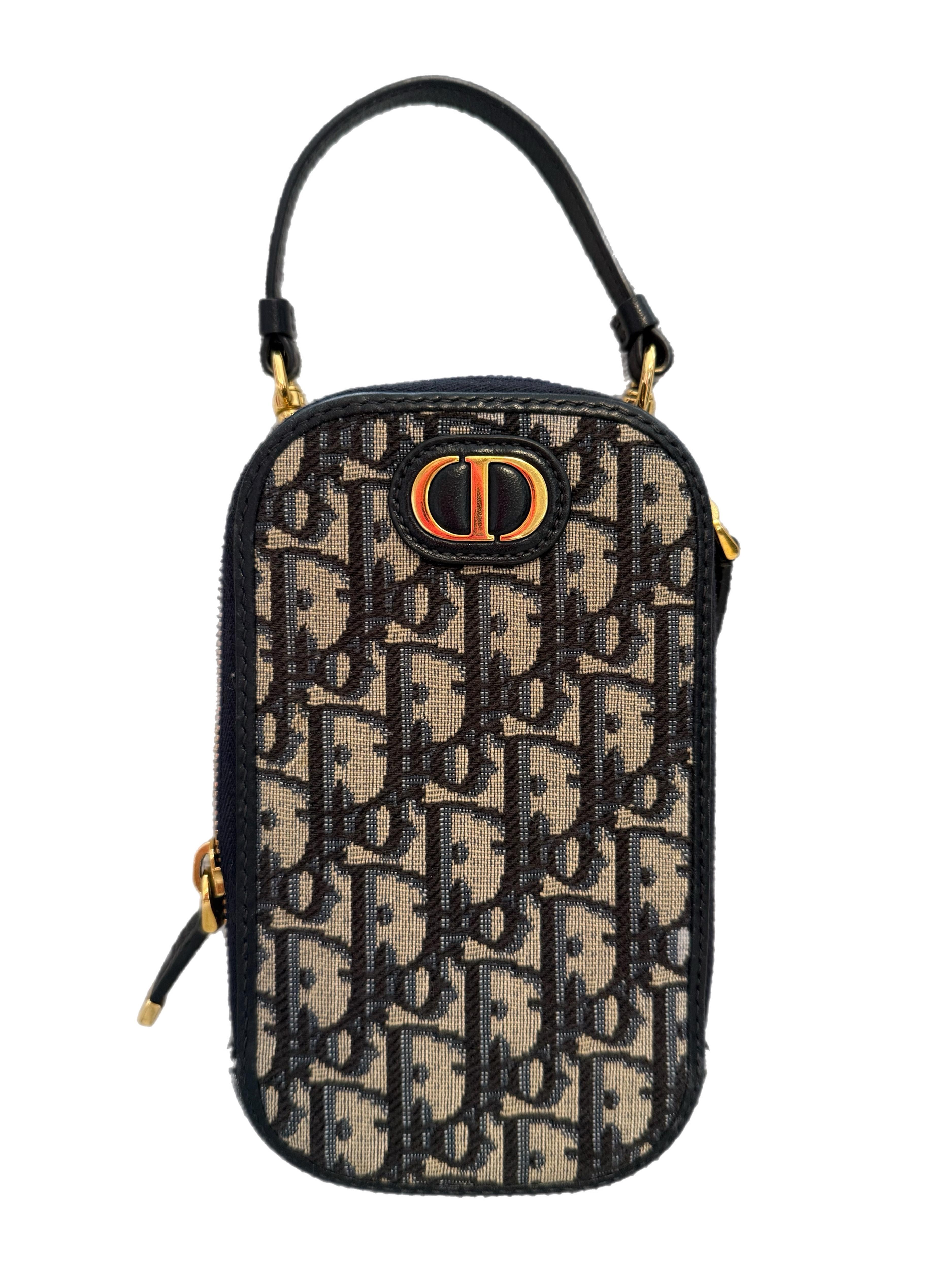Women's Christian Dior Blue Dior Oblique Jacquard 30 Montaigne Call'in Dior Phone Holder