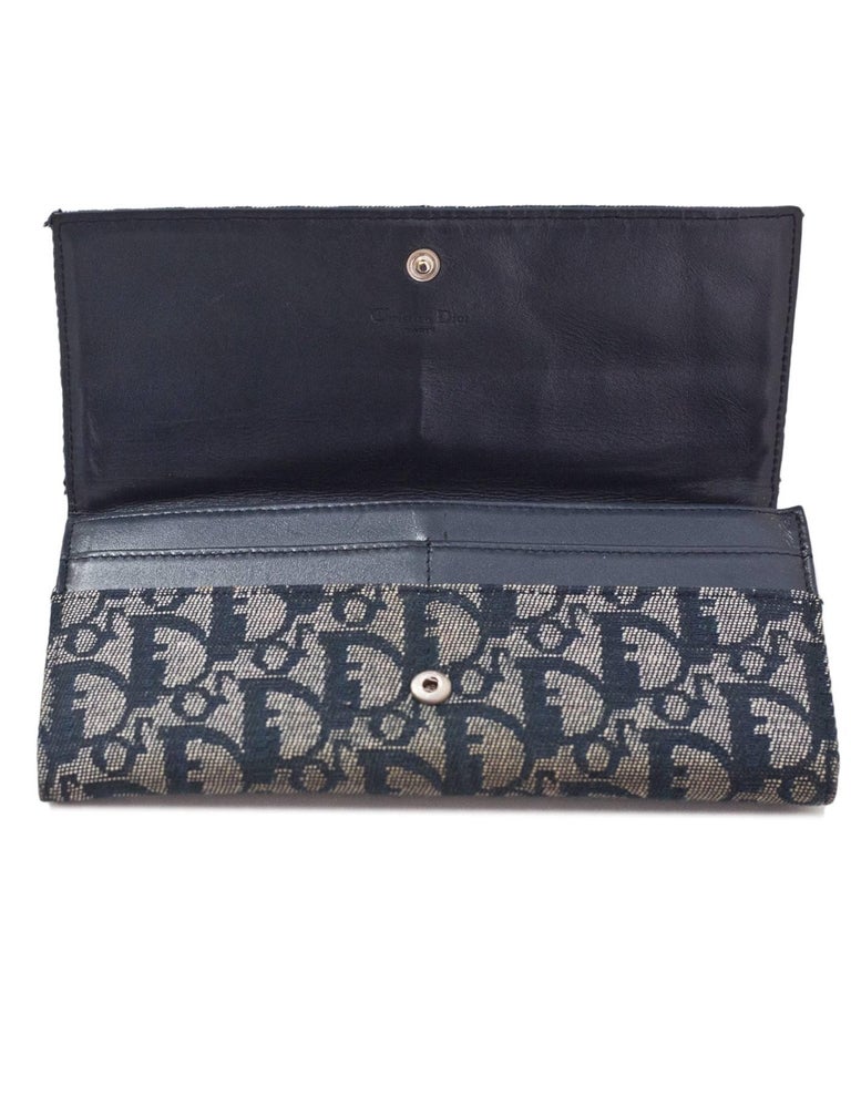 Christian Dior Blue Diorissimo Monogram Canvas Long Wallet For Sale at ...