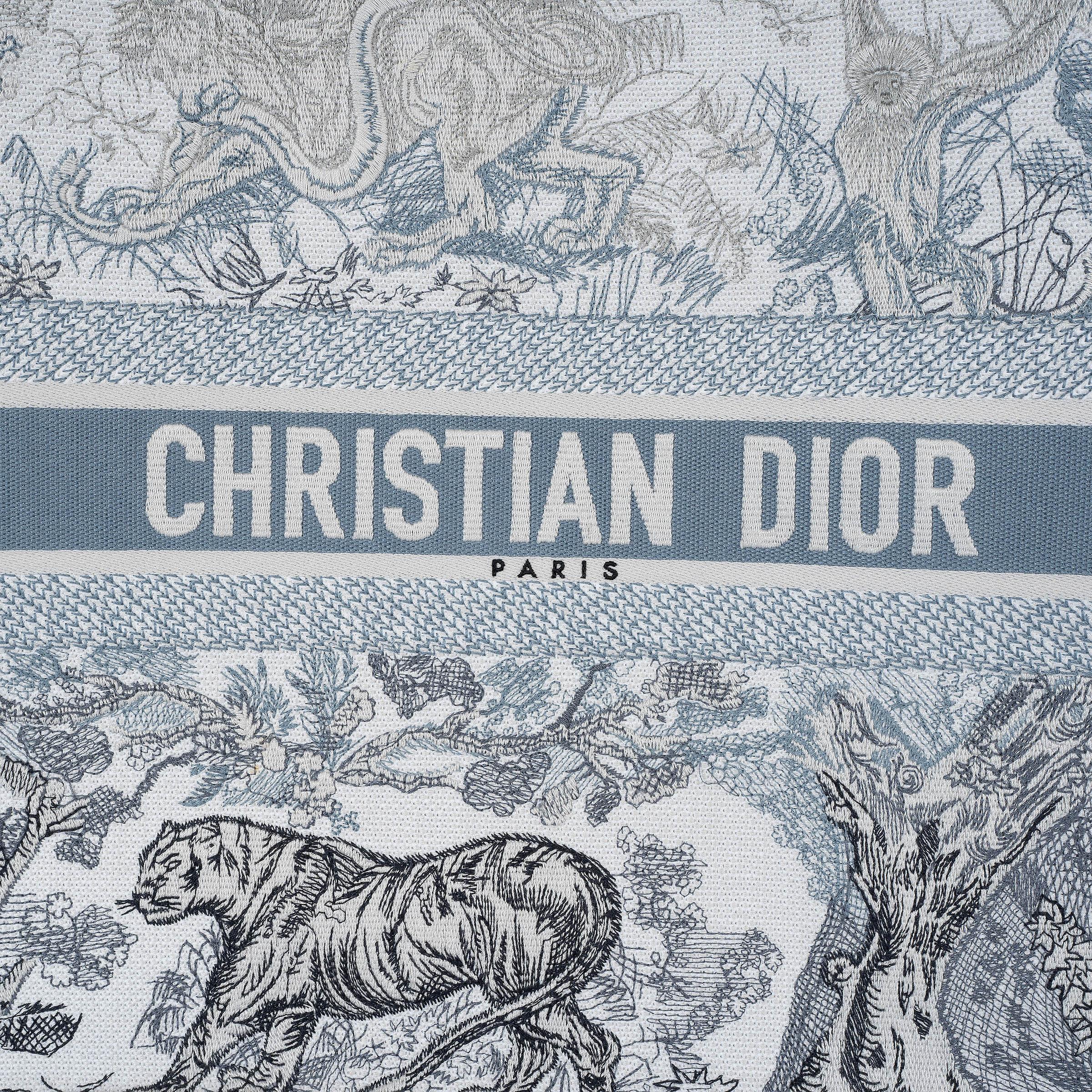 CHRISTIAN DIOR blue gradient Toile de Jouy 2021 LARGE BOOK TOTE Bag For Sale 1