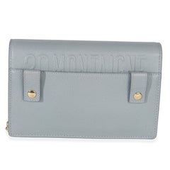 Christian Dior Blue Grained Calfskin 30 Montaigne 2-in-1 Pouch