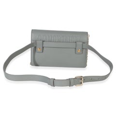 Christian Dior Blue Grained Calfskin 30 Montaigne 2-in-1 Pouch