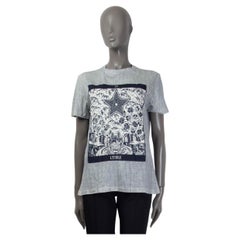 CHRISTIAN DIOR blue & grey cotton 2020 TAROT ETOILE 17 T-Shirt Shirt M