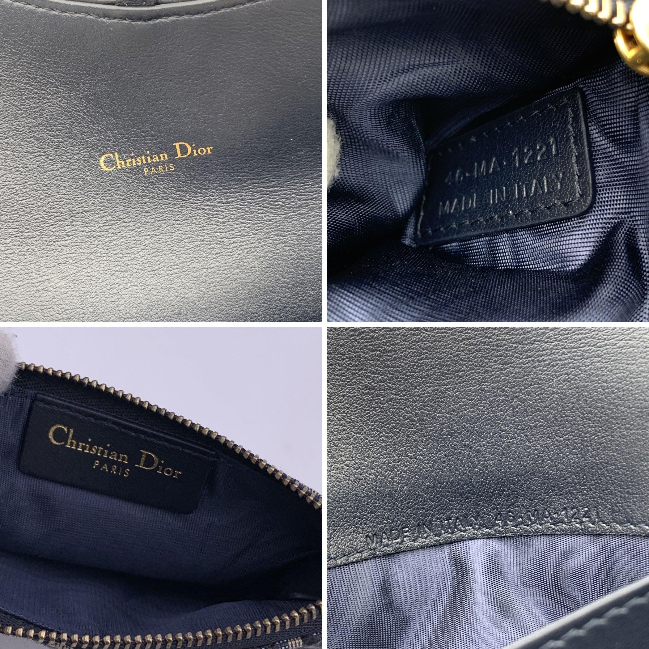 Christian Dior Blue Jacquard Oblique Canvas WOC Small Saddle Bag 2