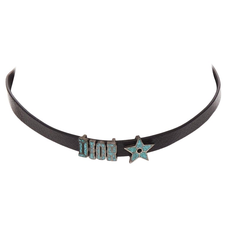 Leather Dior Choker Necklace Dior Black Choker On Sale