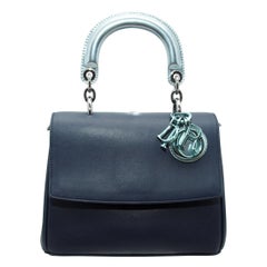 Christian Dior Blue & Metallic Teal Be Double Satchel