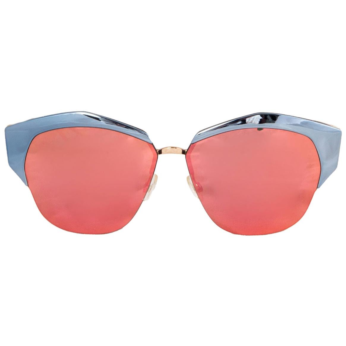 CHRISTIAN DIOR blue MIRRORED Sunglasses orange Lenses I29UZ