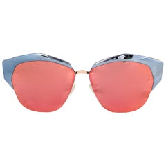 CHRISTIAN DIOR bleu Lunettes de soleil MIRRORED Lentilles orange I29UZ