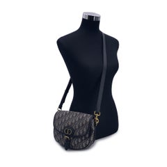 Christian Dior Blue Monogram Oblique Canvas Bobby Messenger Bag