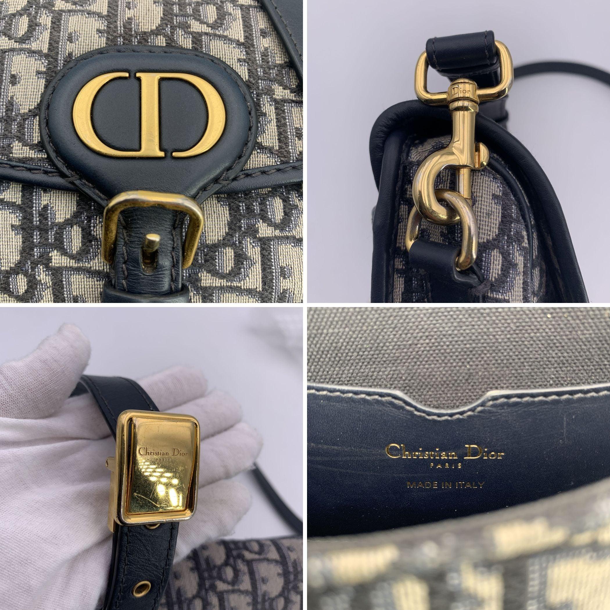 Christian Dior Blue Monogram Oblique Canvas Bobby Messenger Bag 1